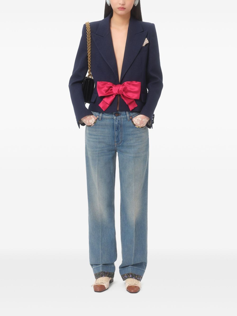 Valentino Valentino Bow detail single breasted blazer Women’s Clothing