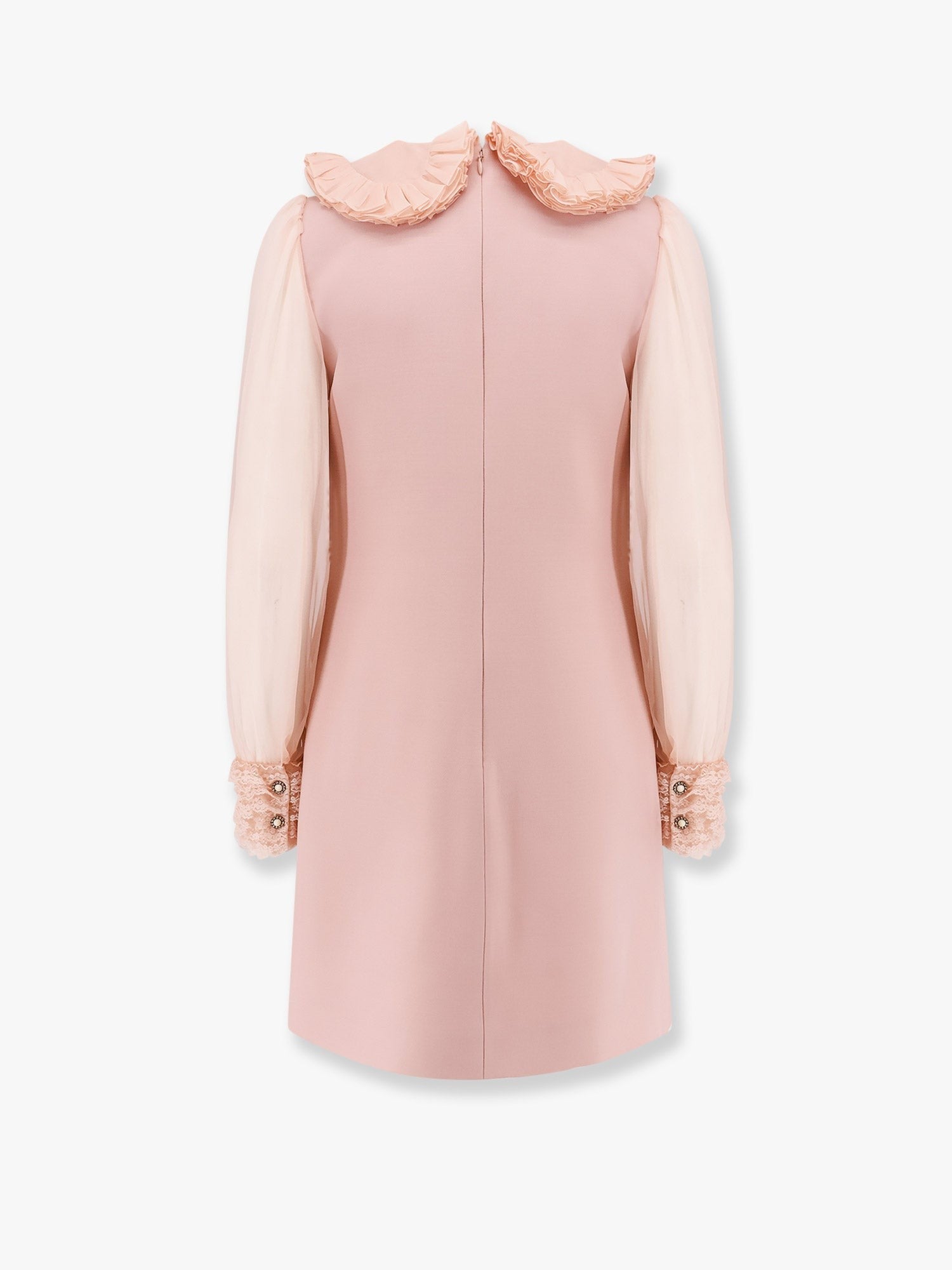 Valentino - Valentino Couture Crepe Dress With Laces Profiles - Women’s Clothing