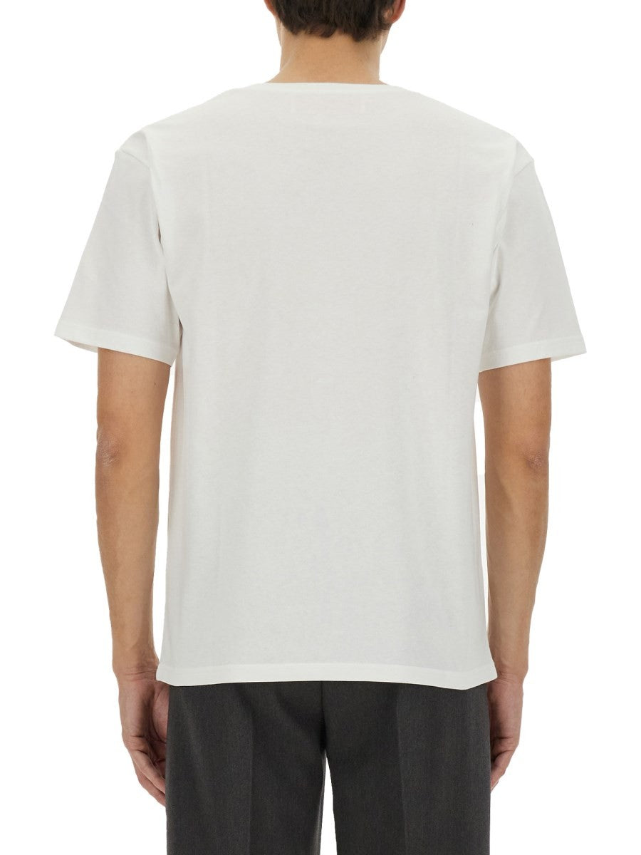 Valentino - Valentino Cotton T Shirt With ’Chez Valentino’ Print - Men’s Tops