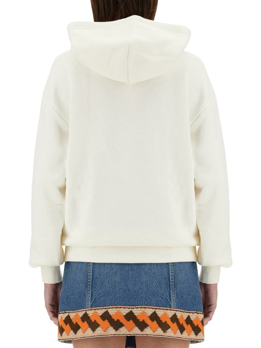 Valentino - Valentino Cotton Hoodie With Print - Women’s Sweatshirts