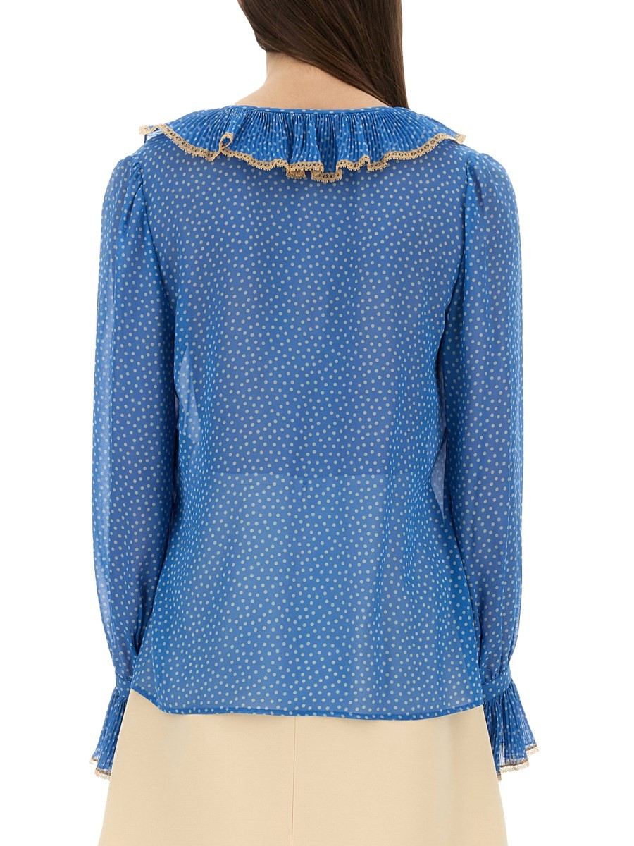 Valentino - Valentino Light Georgette Print Plusdepois Shirt - Women’s Tops