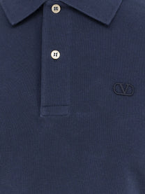 Valentino - Valentino Cotton Piquet Polo Shirt With Vlogo Embroidery - Men’s Tops