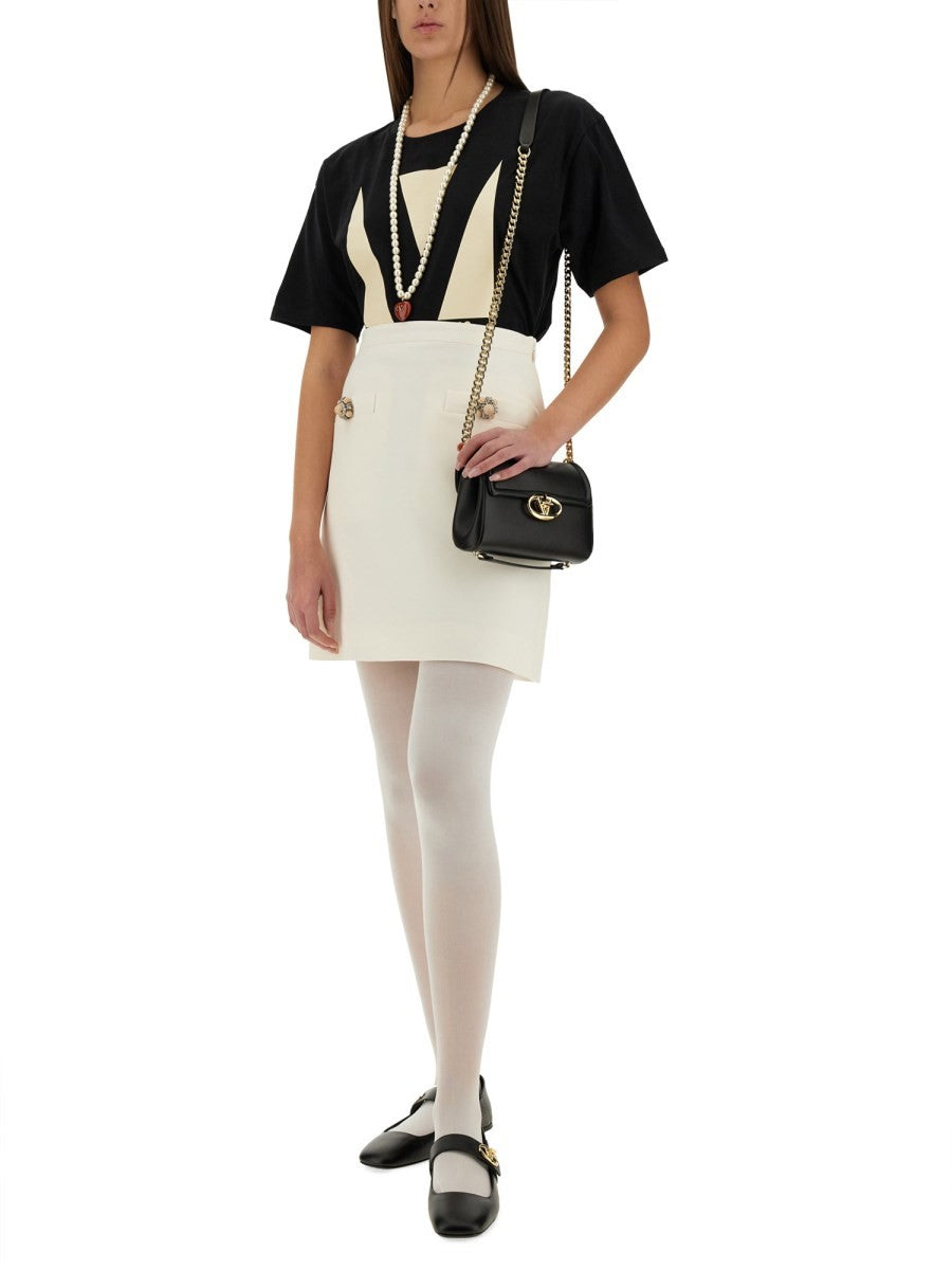 Valentino - Valentino Solid Crepe Couture Skirt - Women’s Clothing