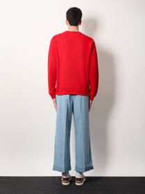 Valentino - Valentino Cotton Sweatshirt With Frontal Chez Valentino Print - Men’s Sweatshirts