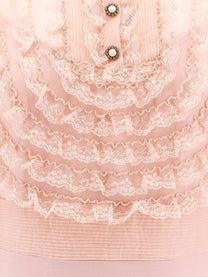Valentino - Valentino Couture Crepe Dress With Laces Profiles - Women’s Clothing