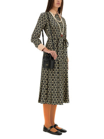Valentino - Valentino ’Toute La V’ Twill Midi Dress - Woman-&gt;Clothing-&gt;Dresses