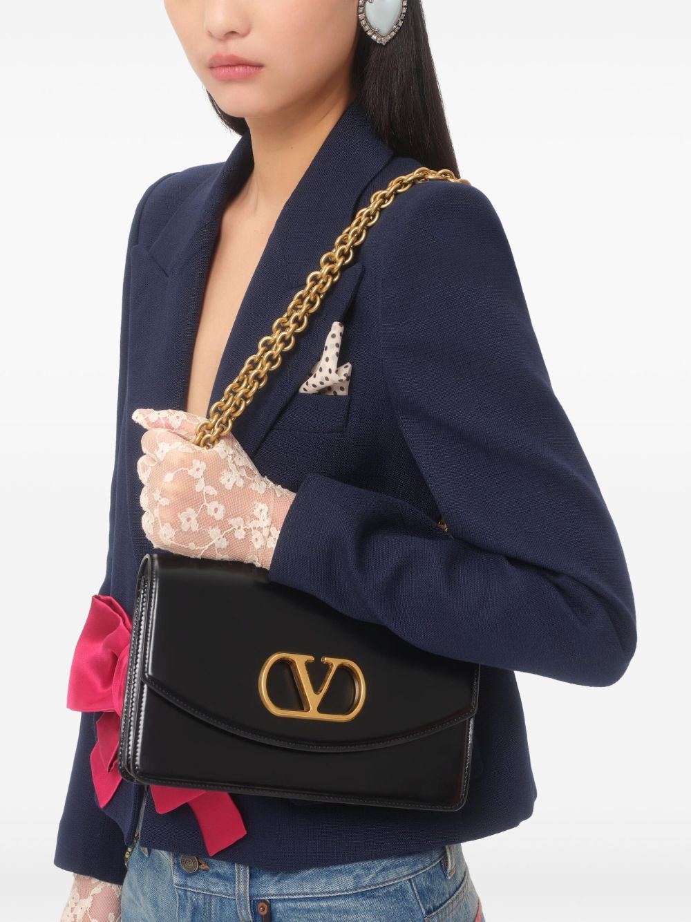 Valentino Valentino Bow detail single breasted blazer Women’s Clothing