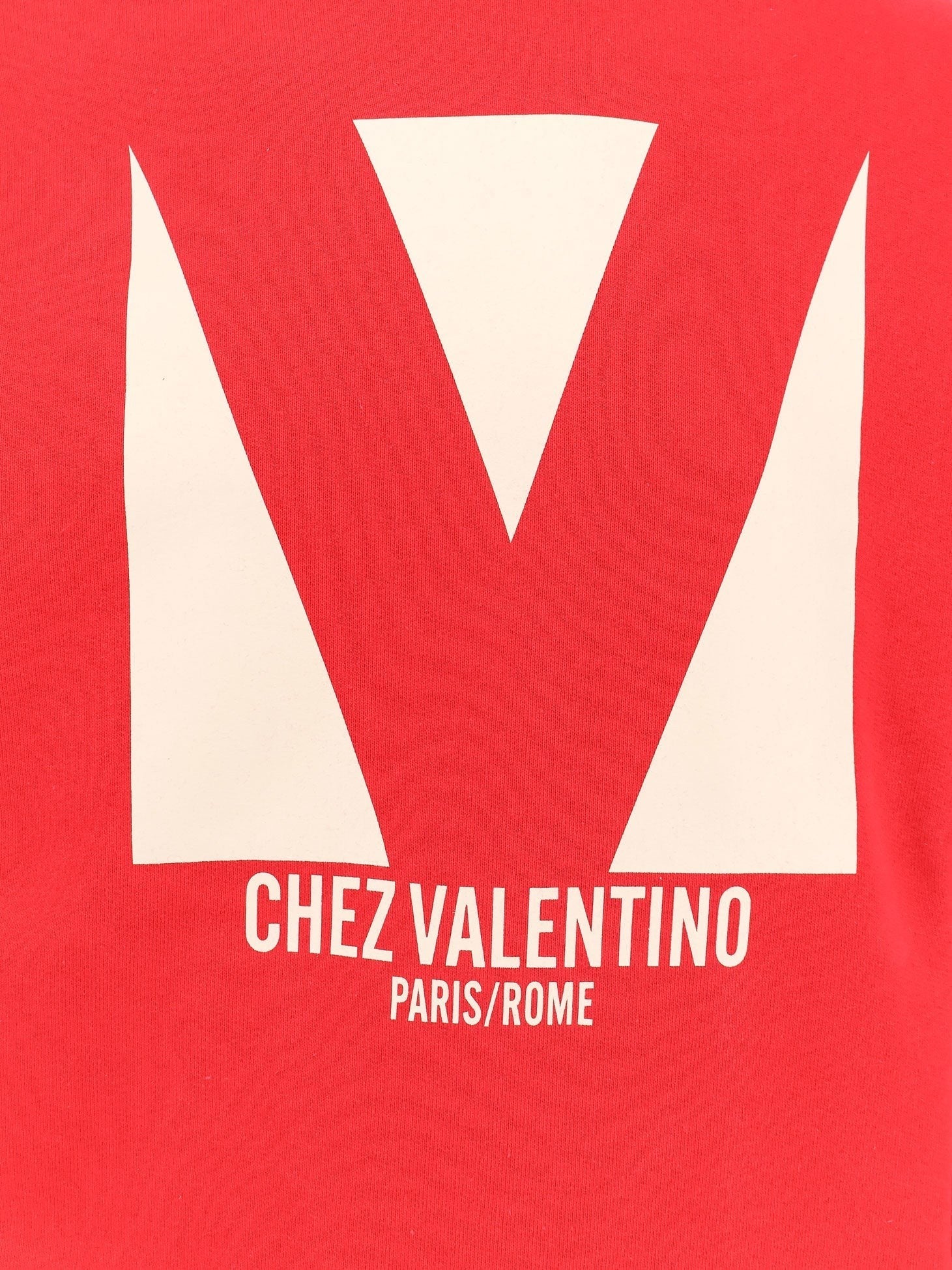 Valentino - Valentino Cotton Sweatshirt With Frontal Chez Valentino Print - Men’s Sweatshirts