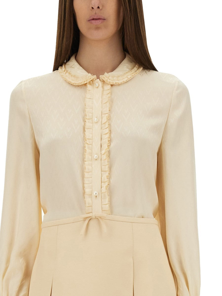Valentino - ’Toute La V’ Silk Jacquard Shirt - Home-&gt;Woman-&gt;Clothing-&gt;shirts