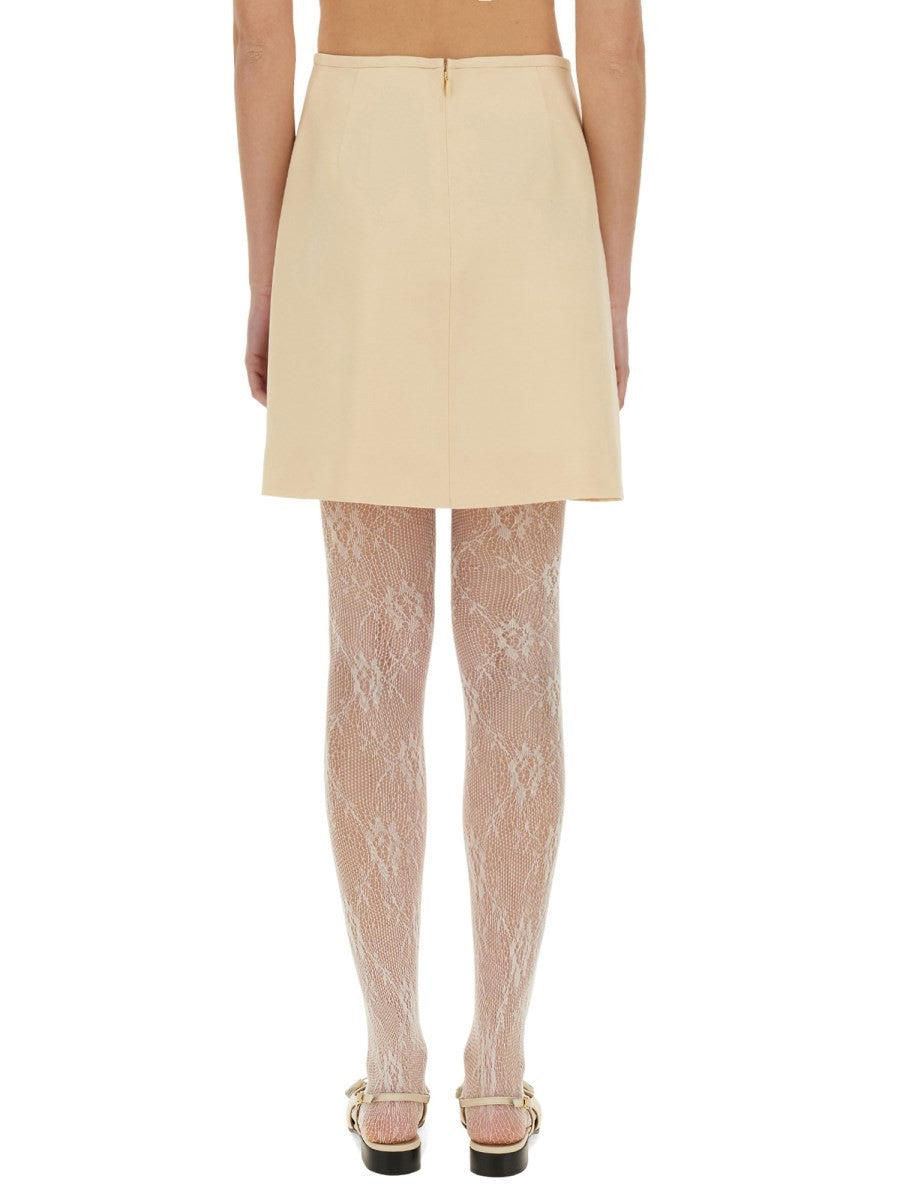 Valentino - Valentino Crepe Couture Short Skirt - Women’s Clothing