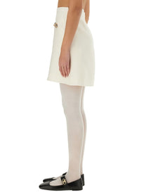 Valentino - Valentino Solid Crepe Couture Skirt - Women’s Clothing