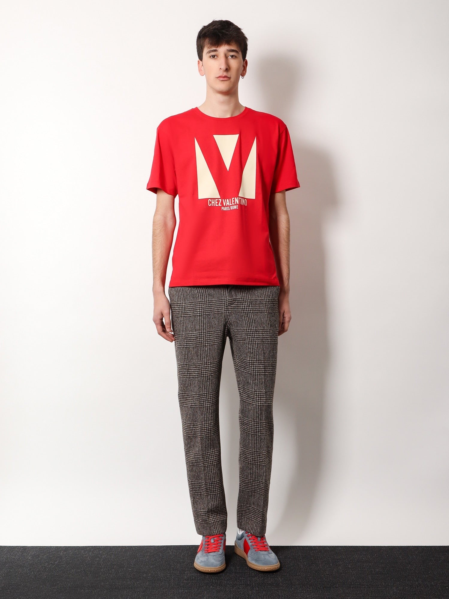 Valentino - Valentino Cotton T Shirt With ’Chez Valentino’ Print - Men’s Tops