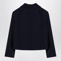 Valentino - Valentino Single-breasted navy wool crop jacket - Jackets