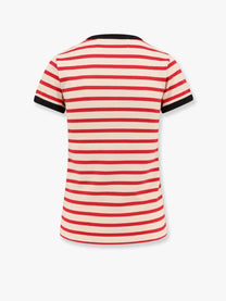Valentino - Valentino Striped Cotton Jersey T Shirt - Woman-&gt;Clothing-&gt;t-shirts