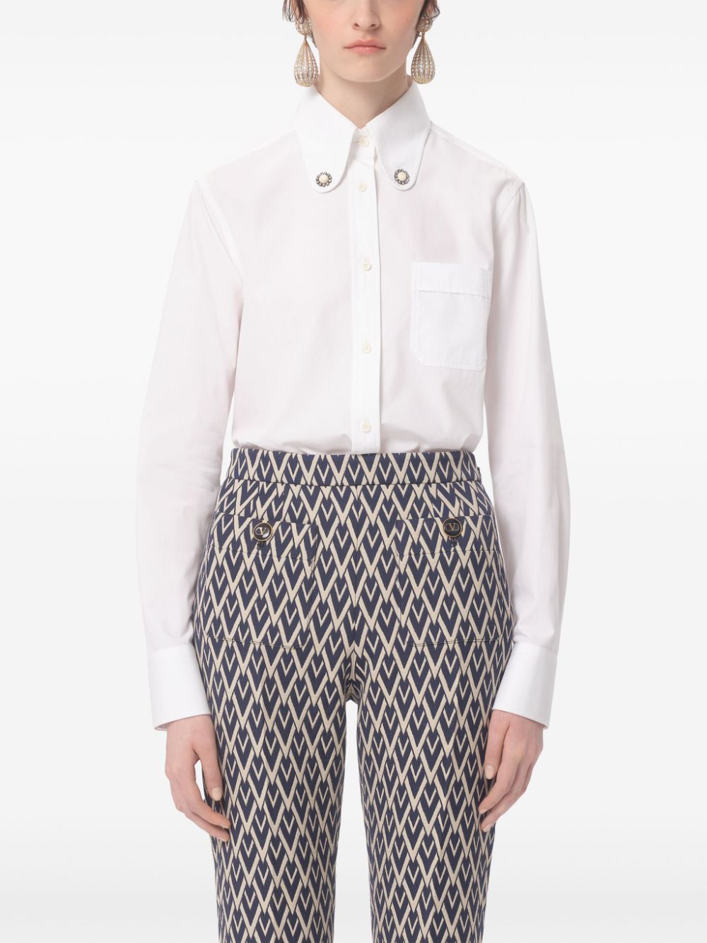 Valentino Valentino Cotton Poplin Shirt Women’s Tops