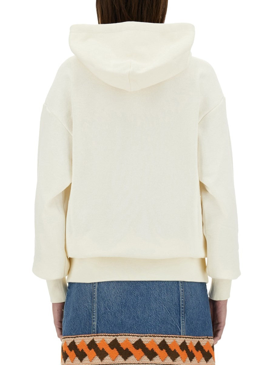 Valentino - Valentino Cotton Hoodie With Print - Women’s Sweatshirts