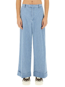 Valentino - Denim Pants With Lapels - Home-&gt;Man-&gt;Clothing-&gt;Jeans
