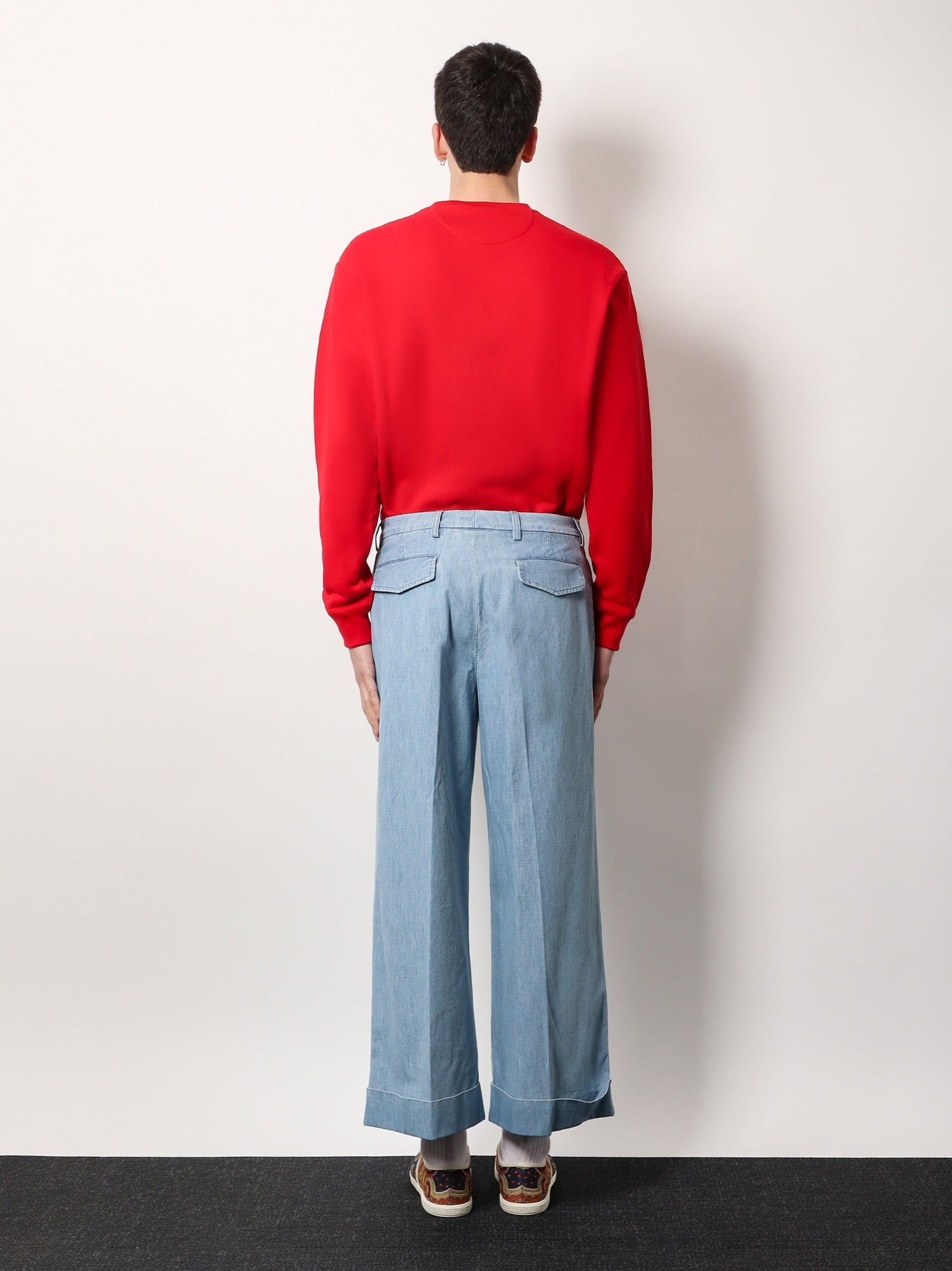 Valentino - Valentino Denim Pants With Lapels - Men’s Clothing