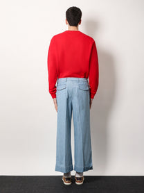 Valentino - Valentino Denim Pants With Lapels - Men’s Clothing