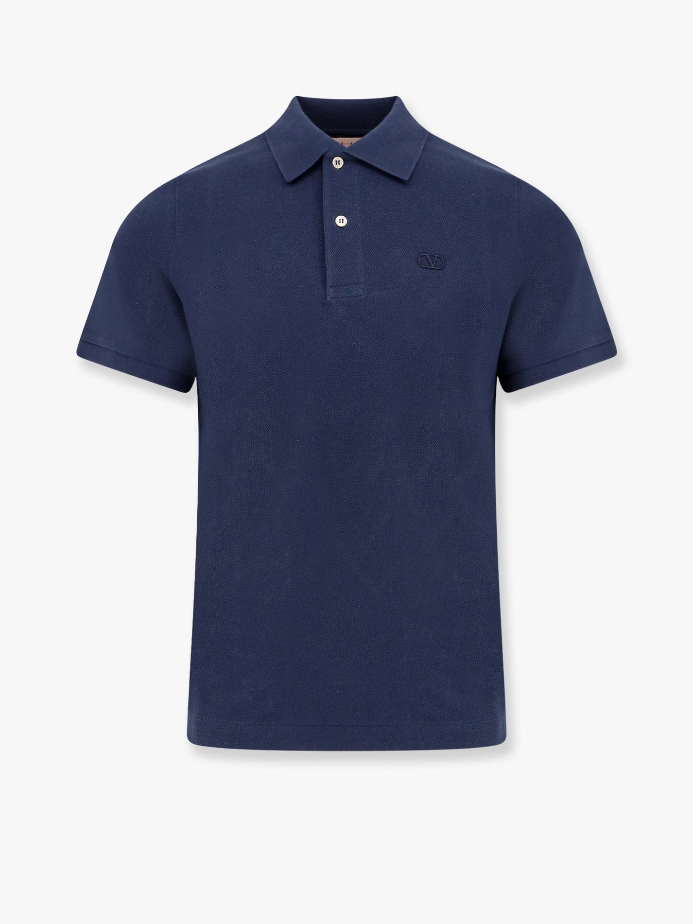Valentino - Valentino Cotton Piquet Polo Shirt With Vlogo Embroidery - Men’s Tops