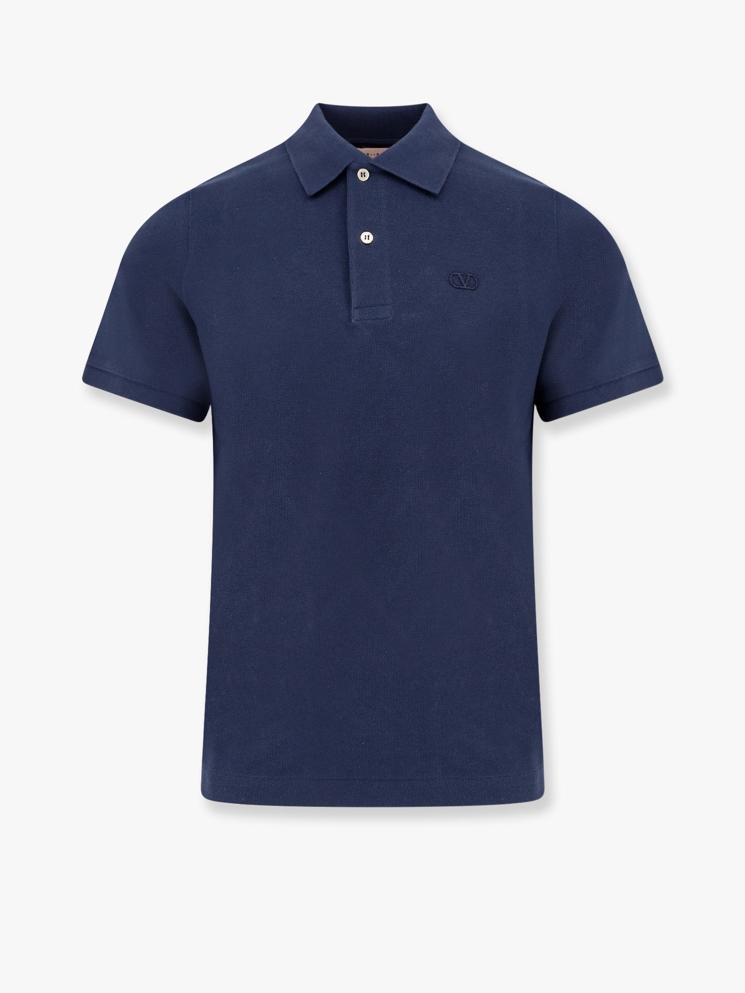 Valentino - Valentino Cotton Piquet Polo Shirt With Vlogo Embroidery - Men’s Tops