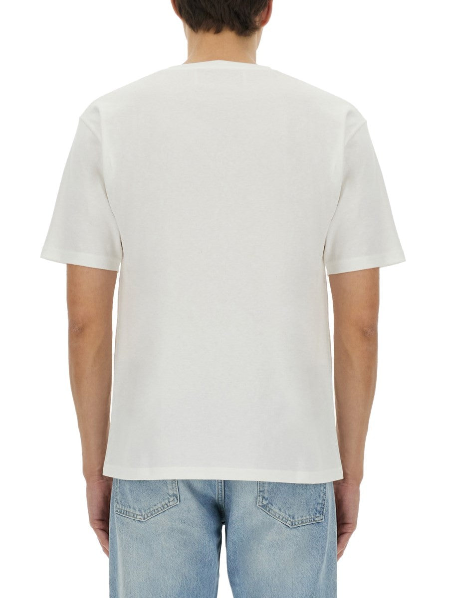 Valentino - Valentino Cotton T Shirt With ’Chez Valentino’ Print - Men’s Tops