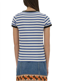 Valentino - Valentino Striped Cotton Jersey T Shirt - Woman-&gt;Clothing-&gt;t-shirts
