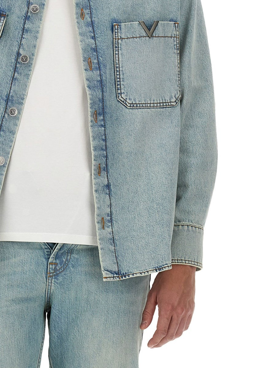 Valentino - Valentino Denim Shirt - Men’s Outerwear