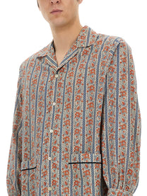 Valentino - Valentino Pajama Shirt With ’Voyage Imaginaire’ Print - Men’s Tops