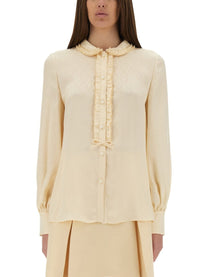 Valentino - ’Toute La V’ Silk Jacquard Shirt - Home-&gt;Woman-&gt;Clothing-&gt;shirts
