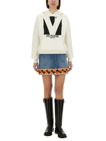 Valentino - Valentino Denim Skirt With Jacquard Trim - Women’s Clothing