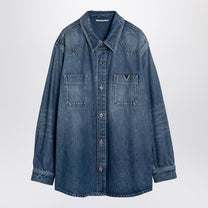 Valentino - Valentino Blue denim shirt with V detail - Shirts