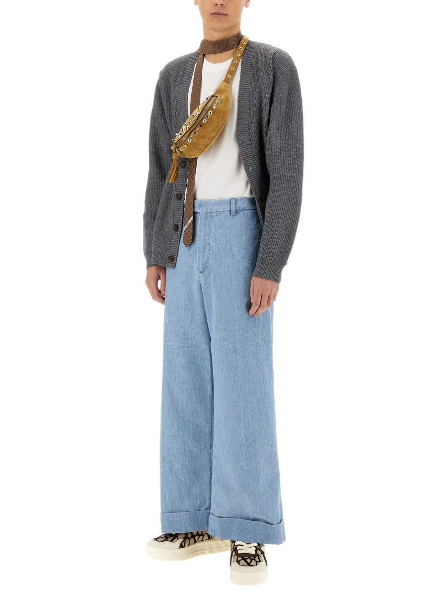 Valentino - Denim Pants With Lapels - Home-&gt;Man-&gt;Clothing-&gt;Jeans