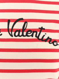 Valentino - Valentino Striped Cotton Jersey T Shirt - Woman-&gt;Clothing-&gt;t-shirts