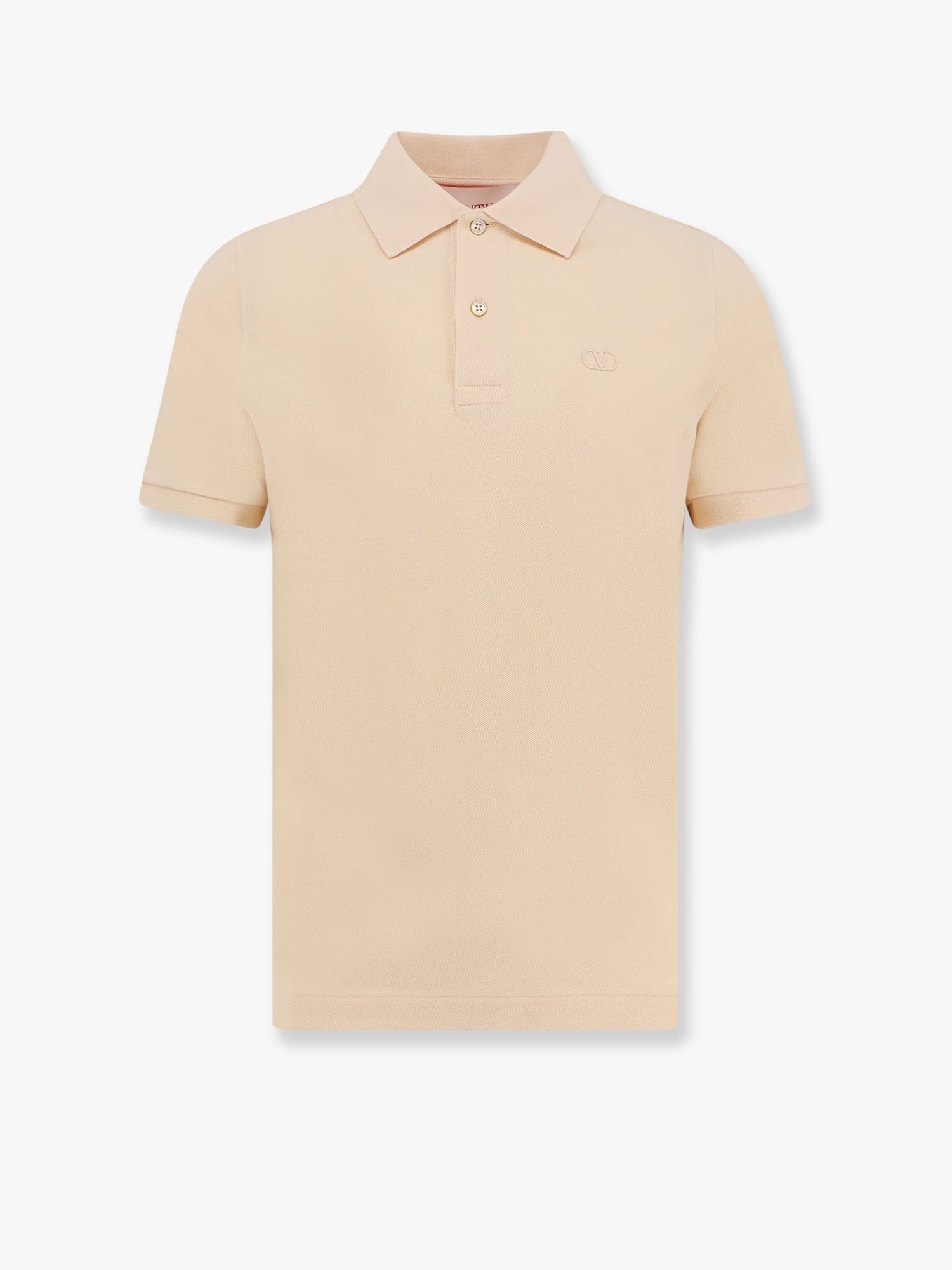 Valentino - Valentino Cotton Piquet Polo Shirt With Vlogo Embroidery - Men’s Tops