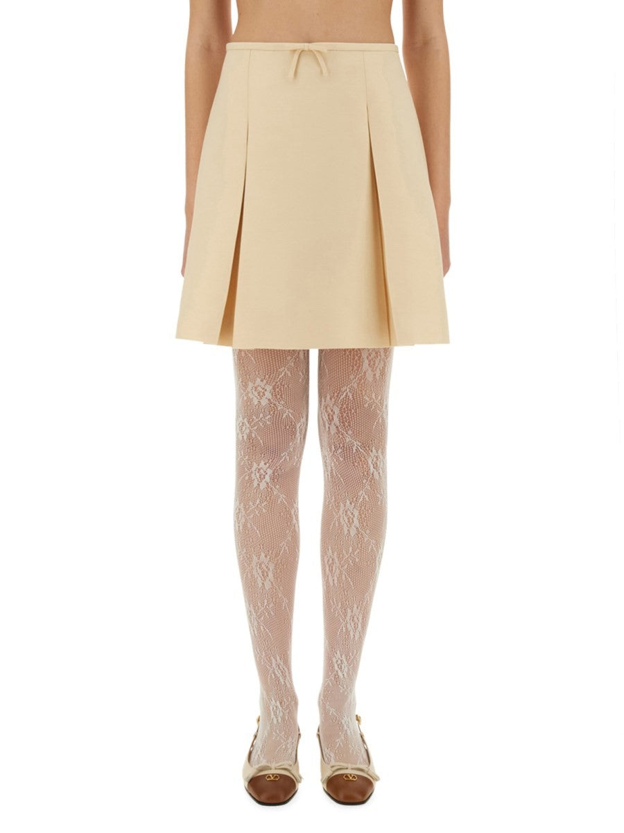 Valentino - Valentino Crepe Couture Short Skirt - Women’s Clothing