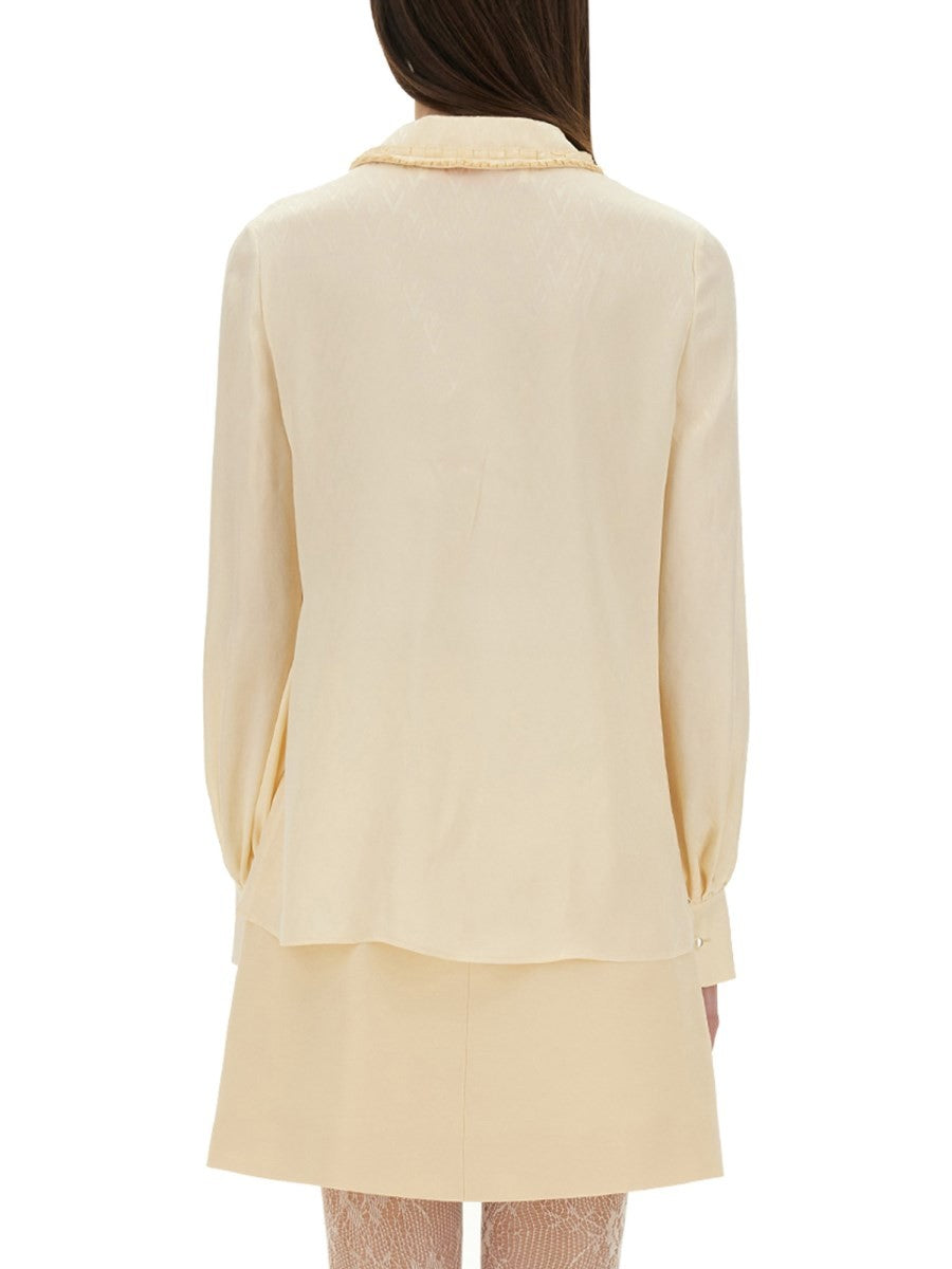 Valentino - ’Toute La V’ Silk Jacquard Shirt - Home-&gt;Woman-&gt;Clothing-&gt;shirts