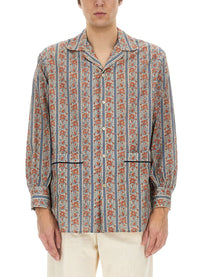 Valentino - Valentino Pajama Shirt With ’Voyage Imaginaire’ Print - Men’s Tops