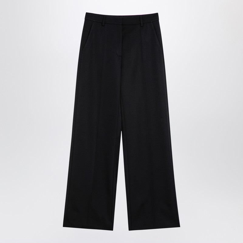 Valentino - Valentino Black wool wide trousers - Trousers