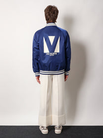 Valentino - Valentino Nylon Jacket With Frontal And Back Chez Valentino Print - Men’s Tops