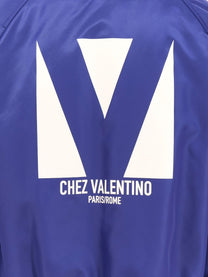 Valentino - Valentino Nylon Jacket With Frontal And Back Chez Valentino Print - Men’s Tops