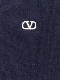 Valentino - Valentino Virgin Wool Sweater With Vlogo Embroidery - Men’s Knitwear