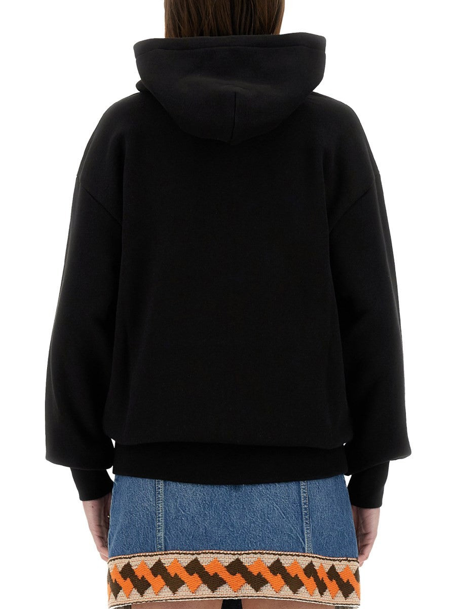 Valentino - Valentino Cotton Hoodie With Print - Women’s Sweatshirts