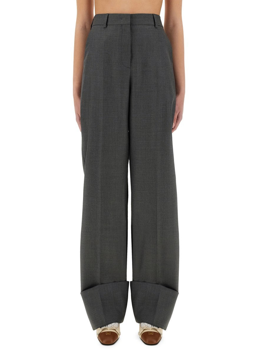 Valentino - Virgin Wool Pants - Home-&gt;Woman-&gt;Clothing-&gt;Trousers