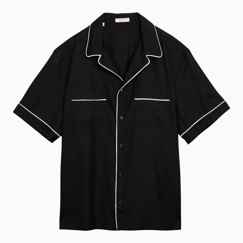 Valentino - Valentino Black silk bowling shirt - Shirts