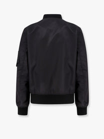 Valentino - Valentino Nylon Bomber With Leather Patch And Vlogo Detail - Men’s Outerwear