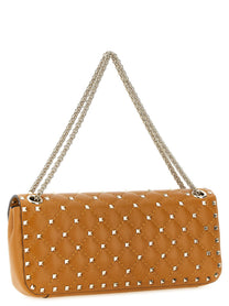 Valentino Valentino Rockstud Spike Medium Shoulder Bag Orange