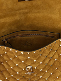 Valentino Valentino Rockstud Spike Medium Shoulder Bag Yellow