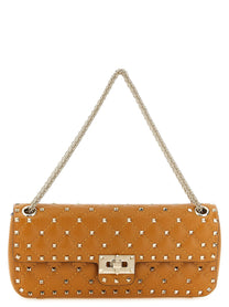 Valentino Valentino Rockstud Spike Medium Shoulder Bag Orange