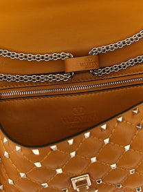 Valentino Valentino Rockstud Spike Medium Shoulder Bag Orange